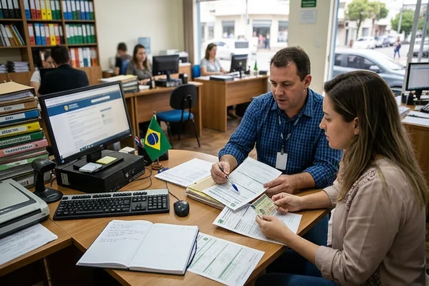 Despachante auxiliando na renovação de CNH em Pelotas.